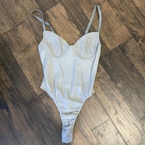 Silver bodysuit